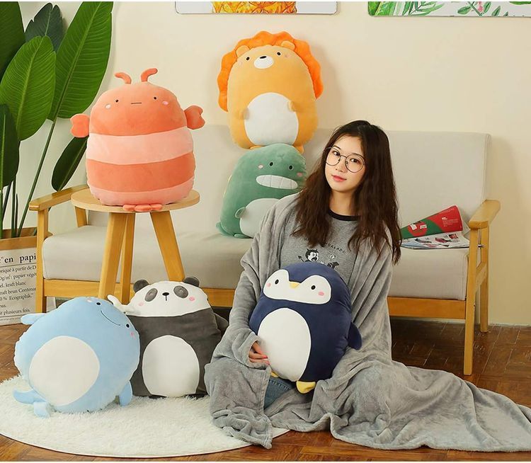 No. 7 - Hofun4U Kids' Plush Pillow & Blanket Set - 4