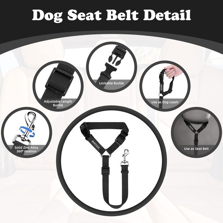 No. 3 - BWOGUE Pet Car Seat Belt Strap - 3