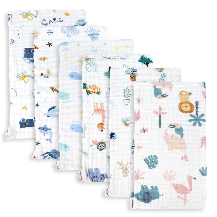 No. 5 - Maliton Baby Cotton Burp Cloths - 1