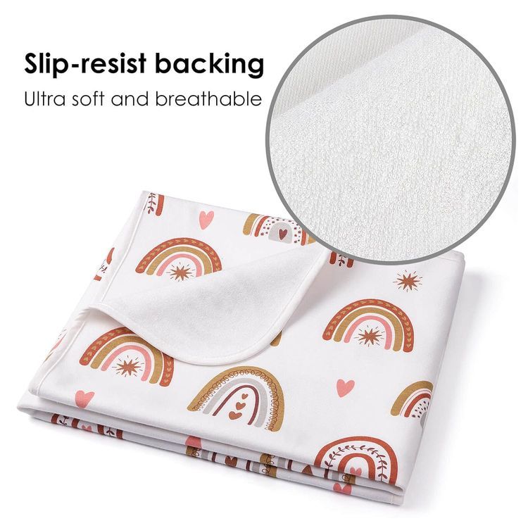 No. 7 - ROCCED Cotton Rainbow Waterproof Bed Pad - 3