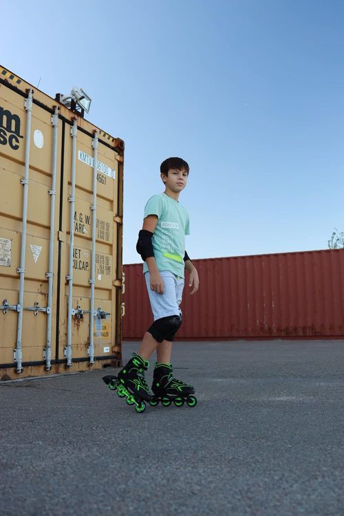 No. 5 - 2PM SPORTS Torinx Green Boys Adjustable Inline Skates - 5