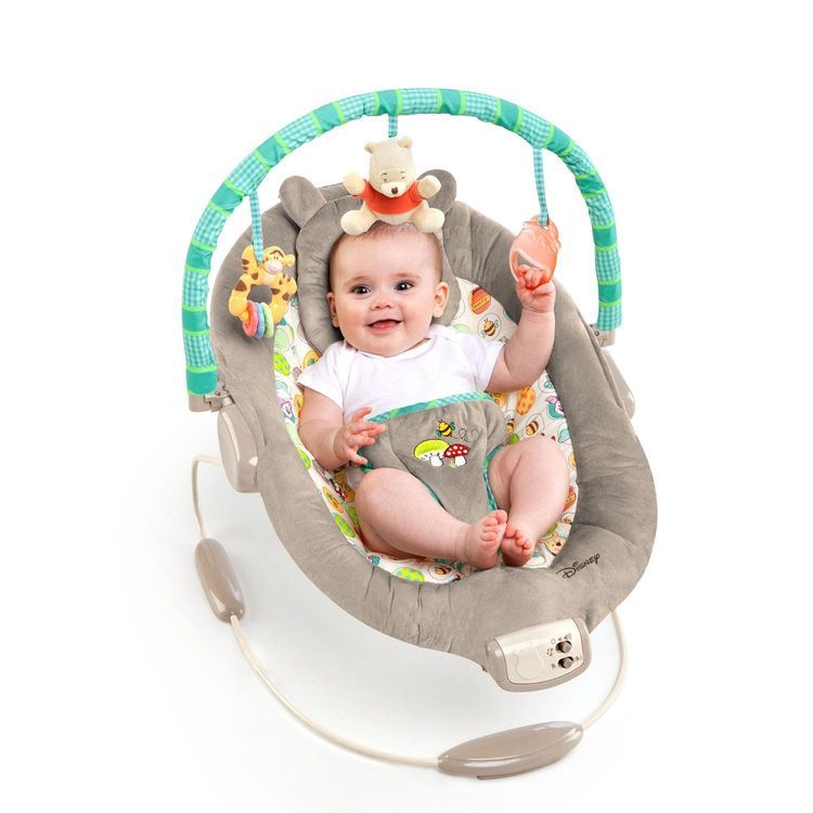 No. 7 - Bright Starts Disney Baby Winnie The Pooh Dots & Hunny Pots Bouncer - 4