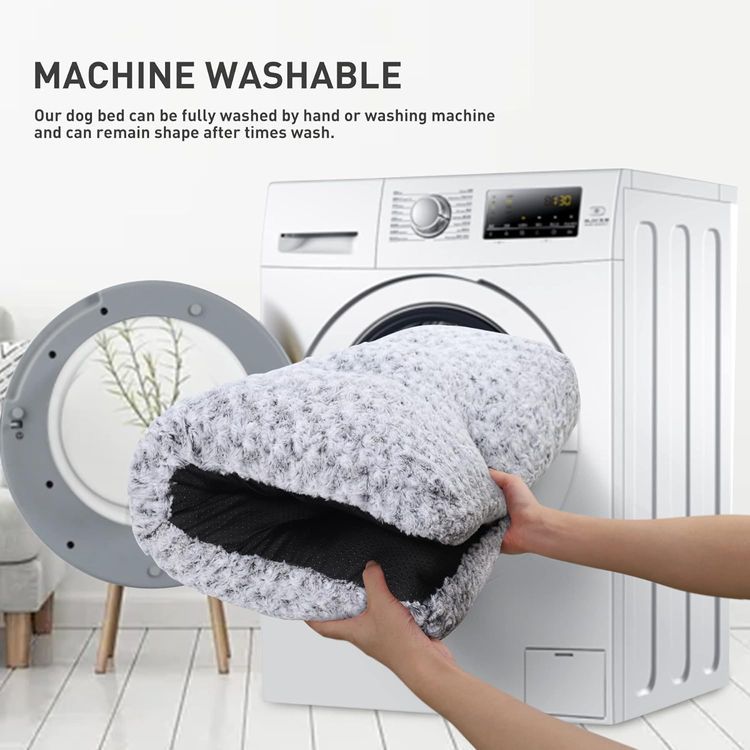No. 1 - Washable Dog Bed Deluxe Plush Dog Crate Beds - 5