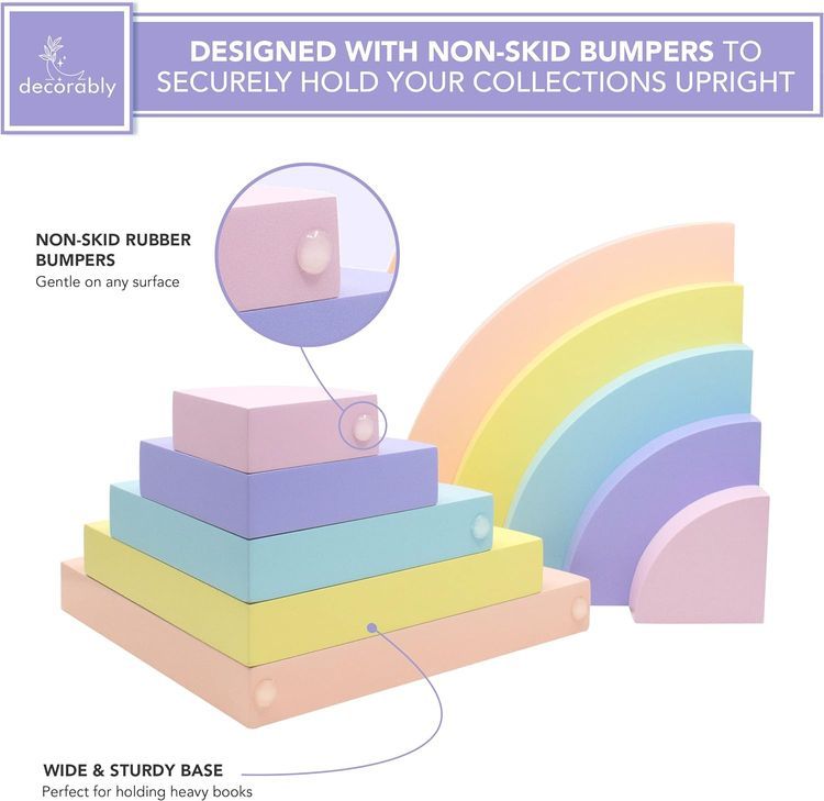 No. 5 - Decorably Rainbow Bookends - 4