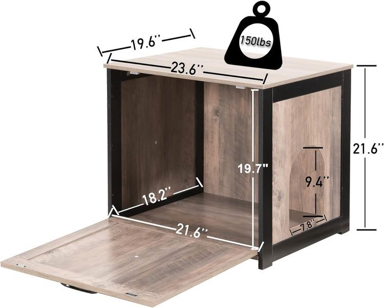 No. 8 - Dwanton Cat Litter Box Furniture Hidden - 4