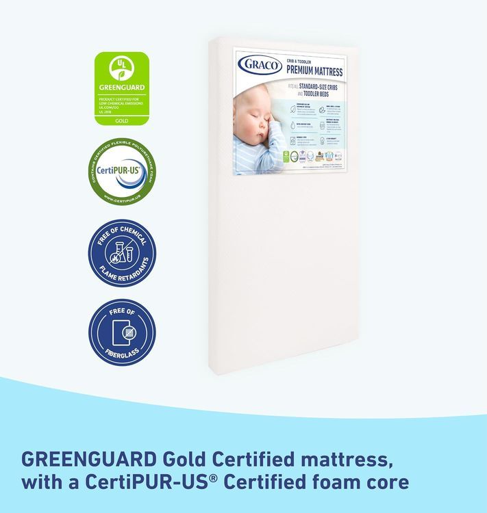 No. 1 - Graco Premium Foam Crib & Toddler Mattress - 2