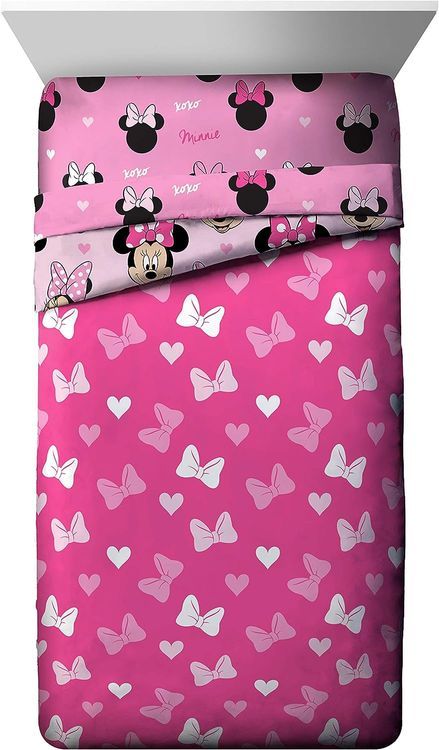 No. 9 - Disney Minnie Mouse Hearts Twin Comforter - 2