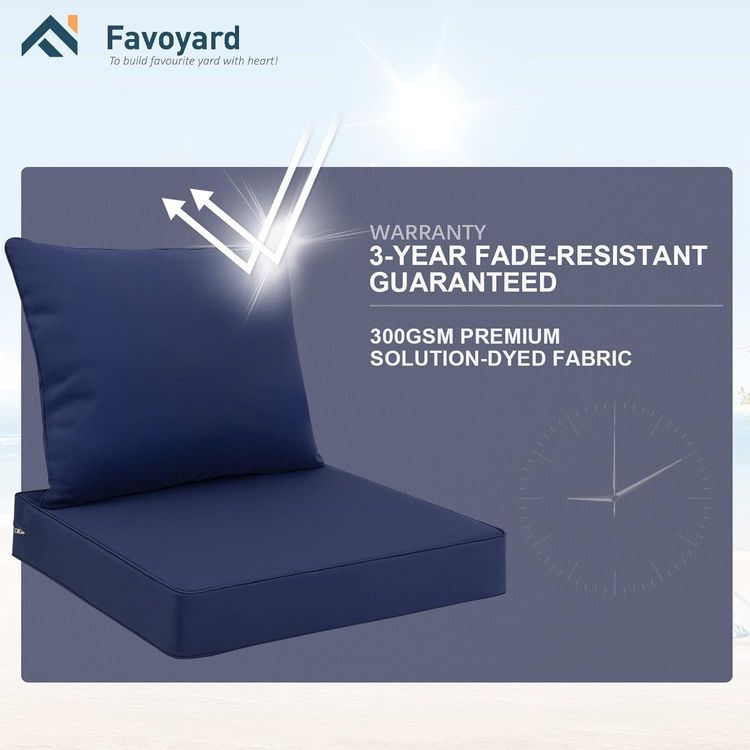 No. 4 - Favoyard Outdoor Seat Cushion Set - 4