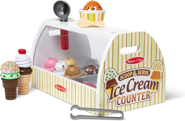 No. 4 - Melissa & Doug Wooden Scoop and Serve Ice Cream Counter - 4