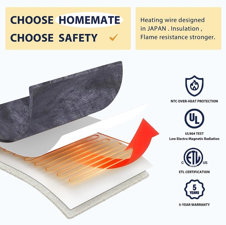 No. 3 - Homemate Heated Blanket Electric Throw - 3