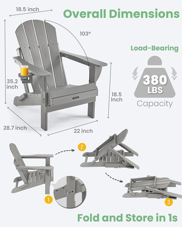 No. 10 - Ciokea Adirondack Chairs - 5