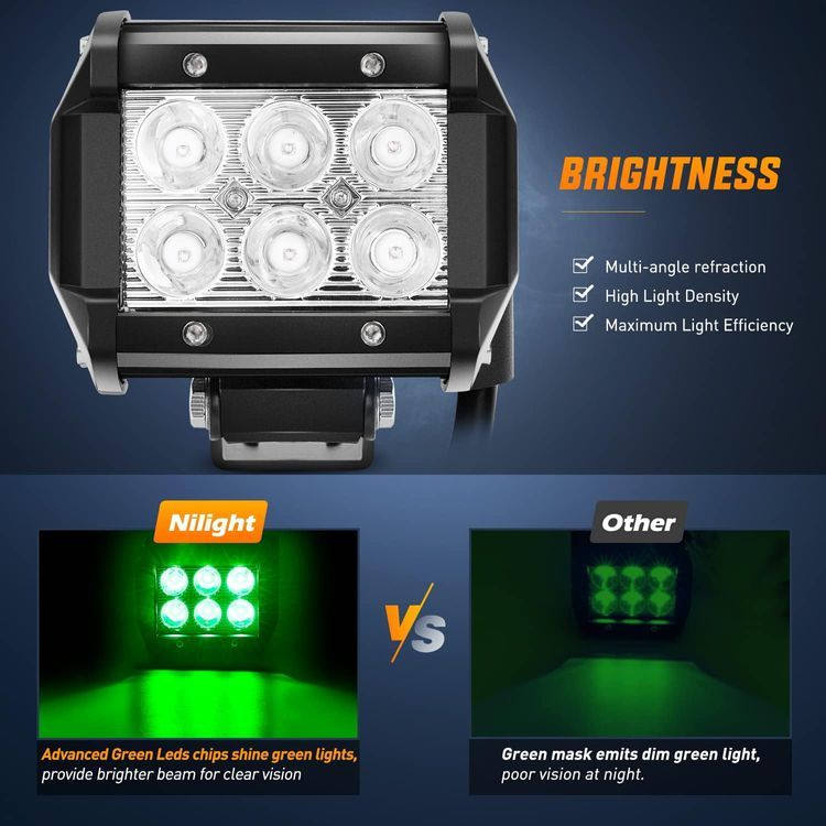 No. 8 - Nilight Green LED Light Bars - 3