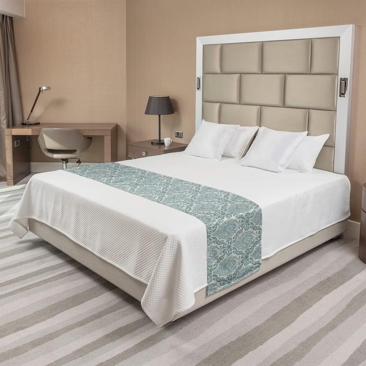 No. 10 - Ambesonne Damask Bed Runner - 2