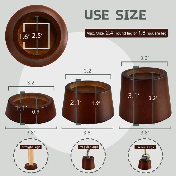 No. 9 - KOIKEY Bed Risers - 3