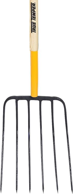 No. 4 - True Temper 6-Tine Steel Fork Pitchfork - 2