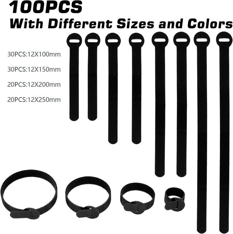 No. 8 - 100PCS Reusable Cable Ties - 2