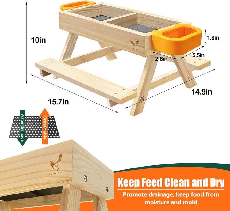 No. 5 - COLRASN Chicken Picnic Table - 4