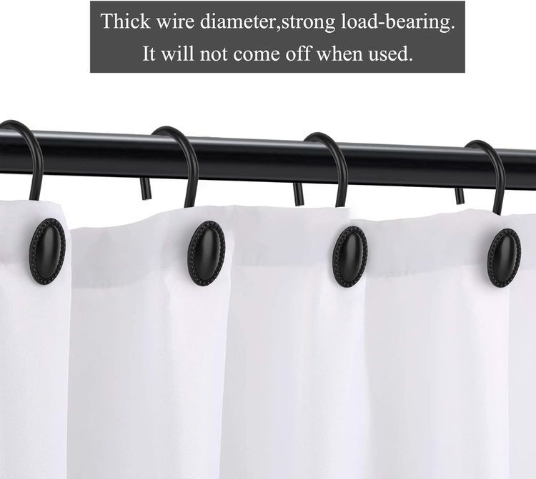 No. 9 - IToplin Decorative Shower Curtain Hooks - 3