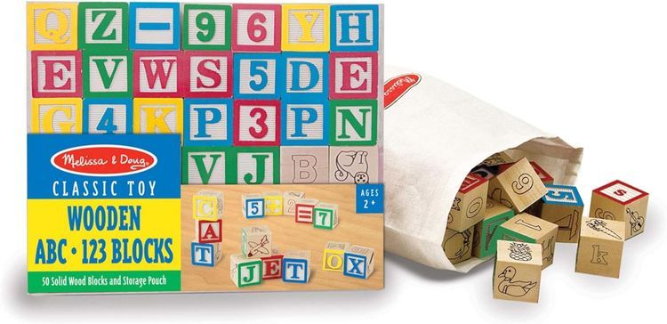 No. 7 - Deluxe Wooden ABC/123 Blocks Set - 1