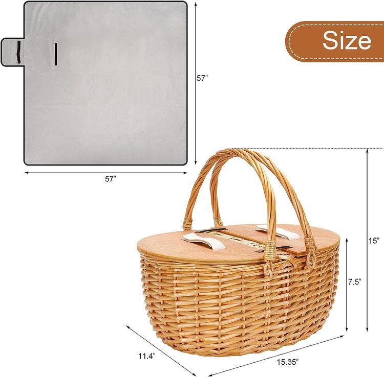 No. 10 - Cooler Picnic Basket with Blanket - 3