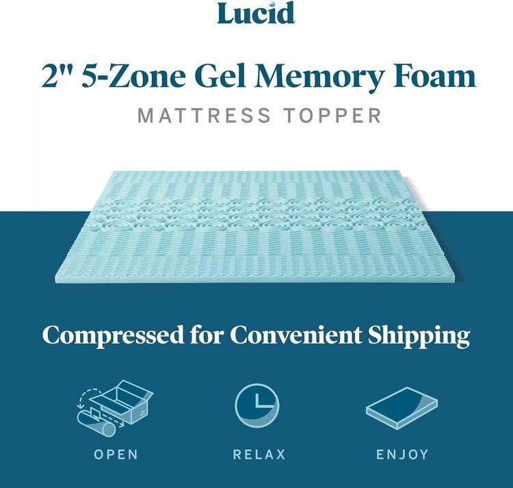 No. 9 - Lucid 2 Inch Mattress Topper Twin - 2