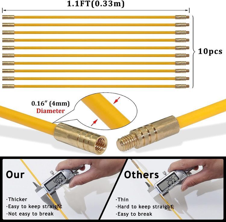 No. 6 - KOOTANS 11 ft Fiberglass Wire Running Kit - 4