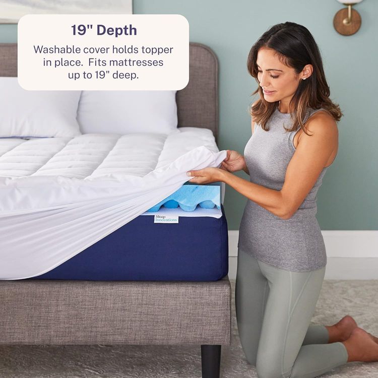 No. 4 - Sleep Innovations Dual Layer Memory Foam Mattress Topper - 4