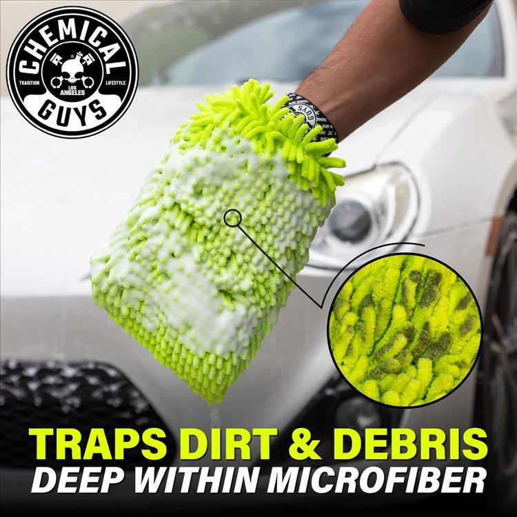 No. 10 - Chemical Guys Chenille Premium Scratch-Free Microfiber Wash Mitt - 4