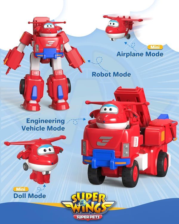 No. 5 - Super Wings Jett Toy Figure Airplane - 1