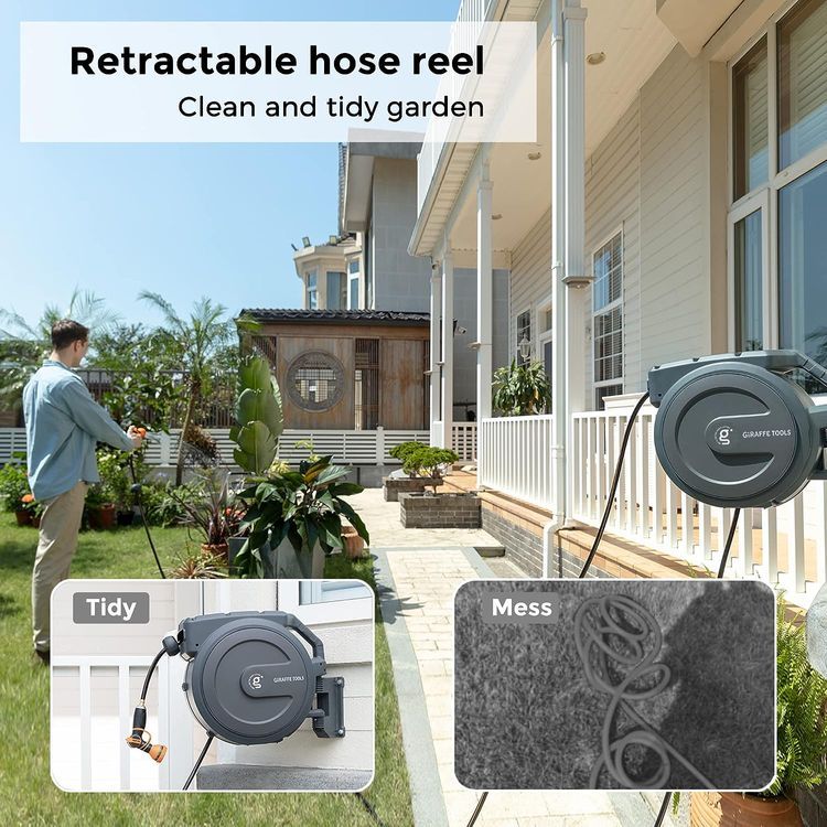 No. 3 - Giraffe Tools Retractable Garden Hose Reel - 2