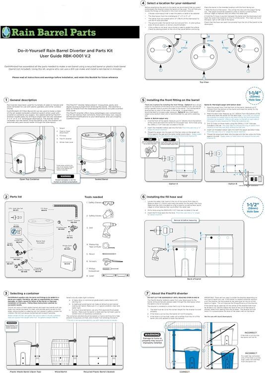 No. 2 - Aquabarrel EarthMinded DIY Rain Barrel Diverter Parts - 5