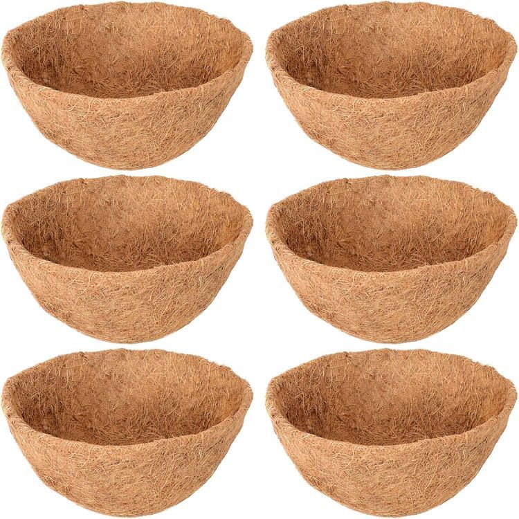 No. 1 - Legigo 6 Pack 14 Inch Hanging Basket Coco Liners Replacement - 1