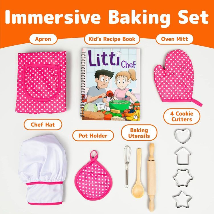 No. 6 - JaxoJoy Kids Cooking and Baking Set - 2