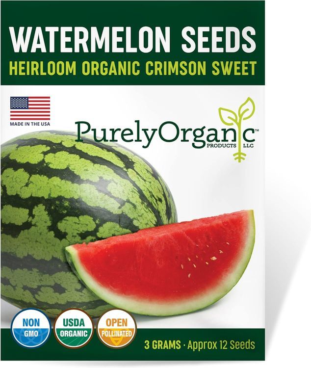 No. 3 - Purely Organic Crimson Sweet Watermelon Seeds - 1