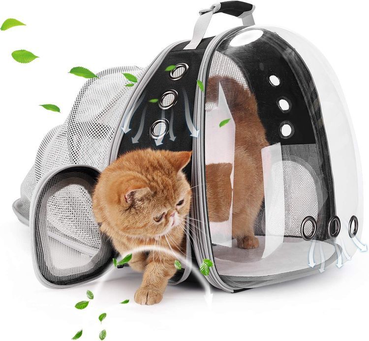 No. 3 - Lollimeow Bubble Expandable Cat Backpack Pet Travel Carrier - 1