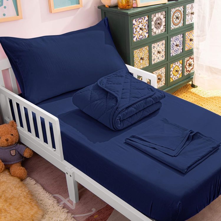 No. 7 - NTBAY 4 Piece Toddler Bedding Set - 1