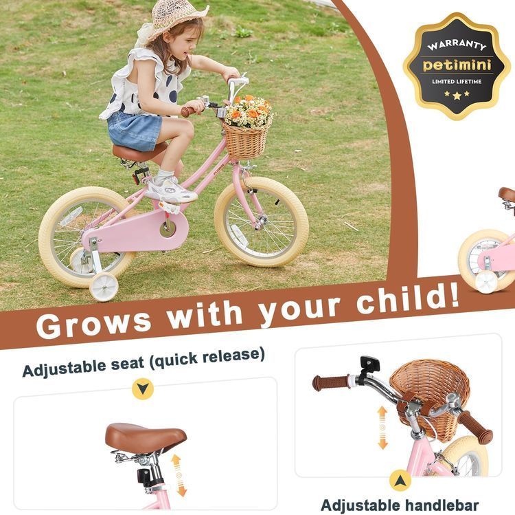 No. 9 - Petimini Girls Bike with Basket - 4