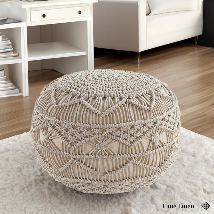 No. 3 - LANE LINEN Pouf Ottoman - 2