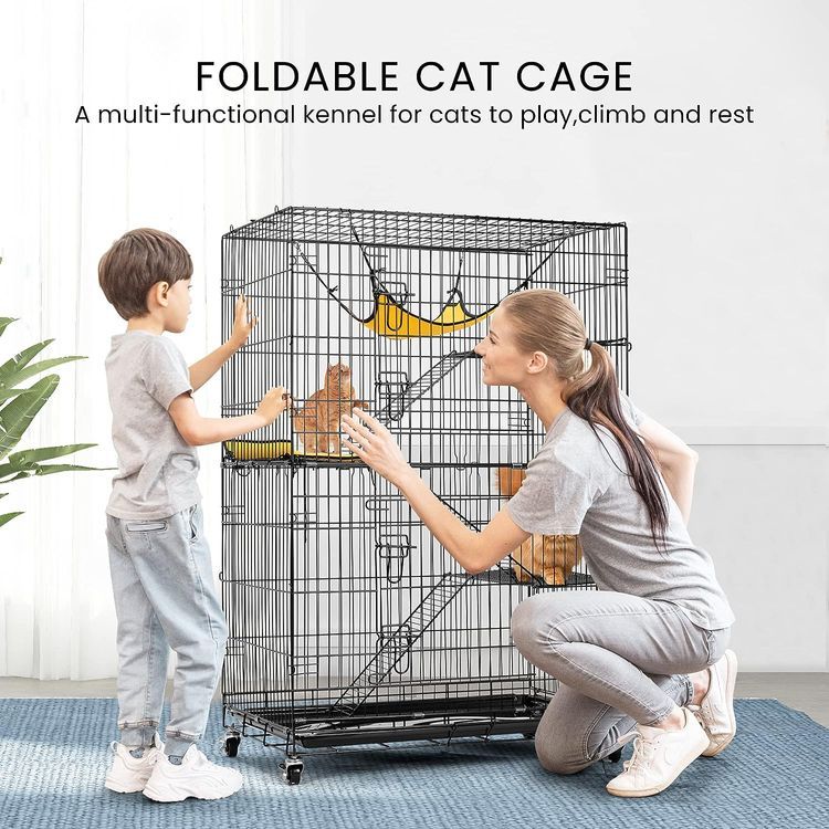 No. 5 - VIVOHOME Foldable Cat Cage - 2