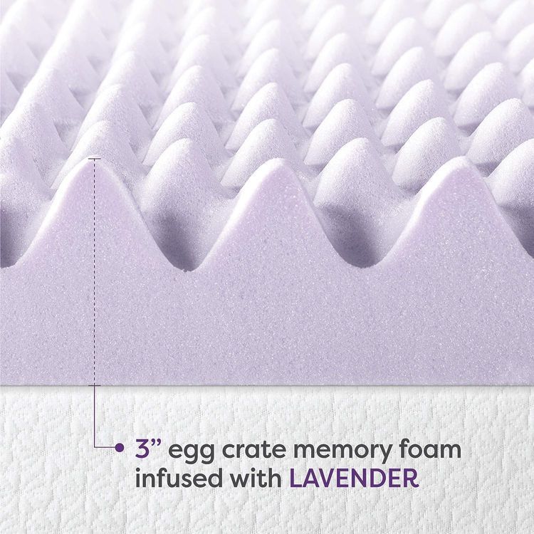 No. 10 - Best Price Mattress 3 Inch Egg Crate Memory Foam Mattress Topper - 4