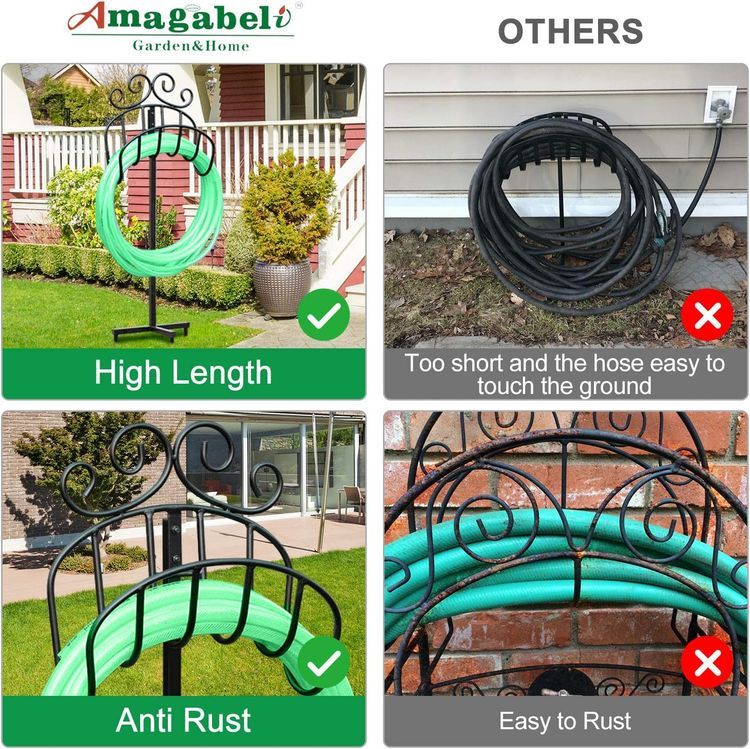 No. 6 - AMAGABELI GARDEN & HOME Garden Hose Cart - 5