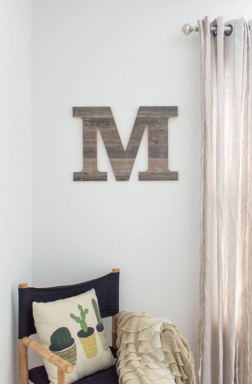 No. 5 - Distressed Rustic Barn Wood Letter - 2