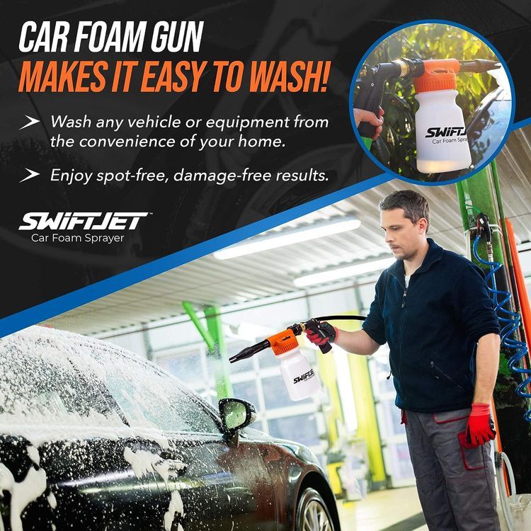 No. 2 - SwiftJet Car Wash Foam Gun + Microfiber Wash Mitt - 3