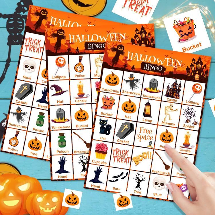 No. 4 - Halloween Bingo Cards Set - 3