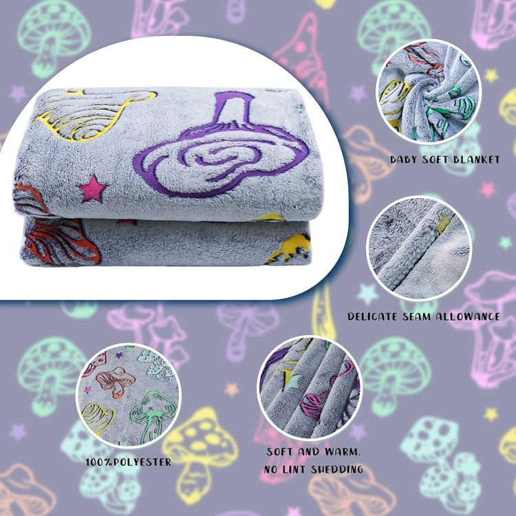 No. 4 - Glow in The Dark Mushroom Blanket - 4