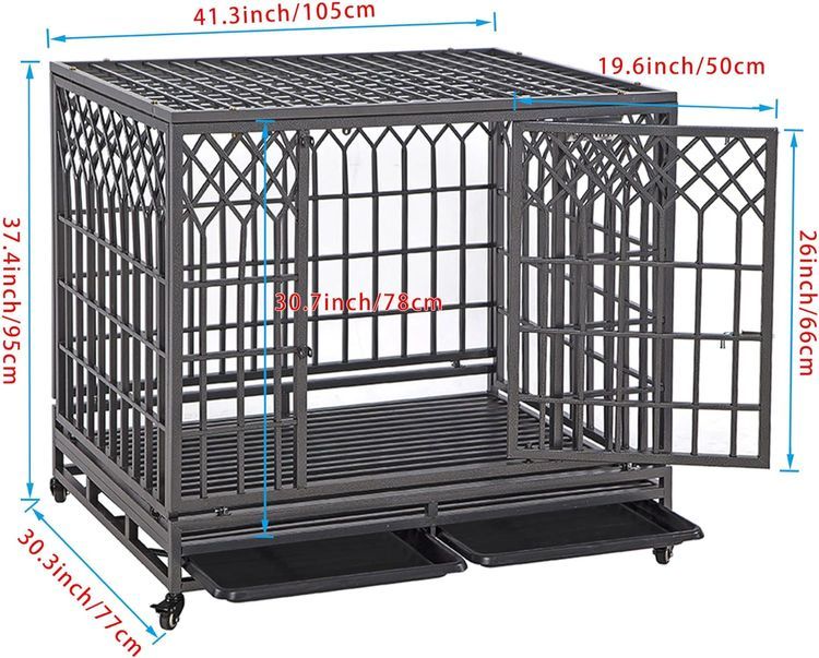 No. 8 - SMONTER 42" Heavy Duty Dog Crate - 2