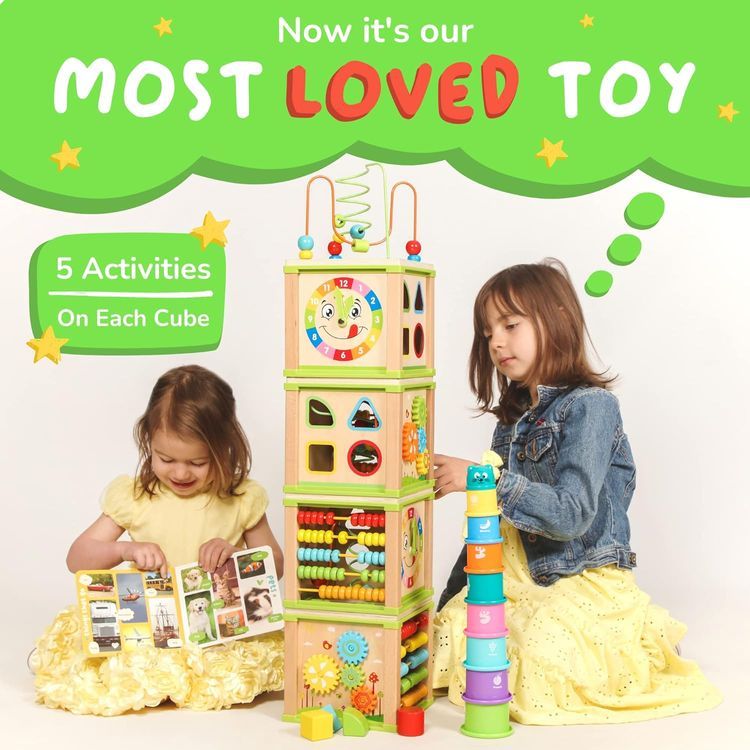 No. 3 - TOYVENTIVE Wooden Activity Cube - 3