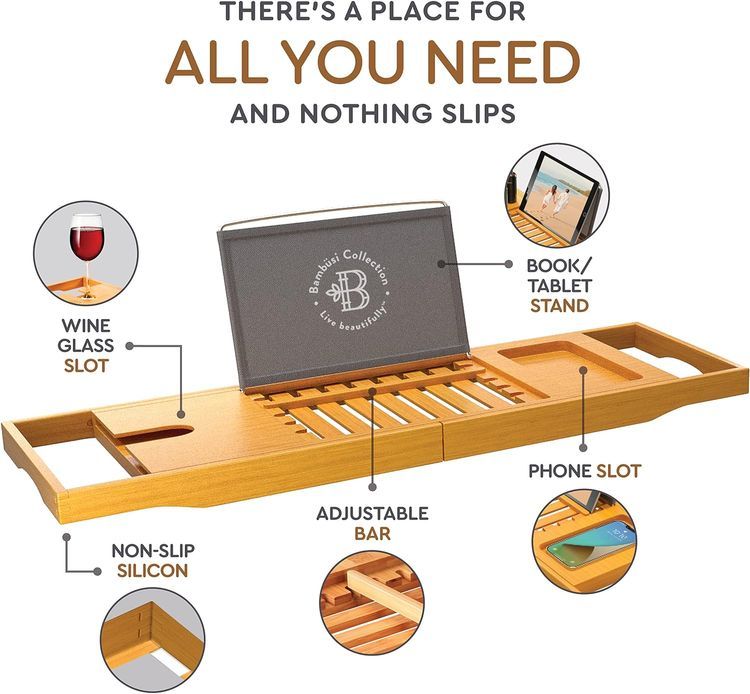 No. 4 - Bambüsi Bamboo Bathtub Tray - 3