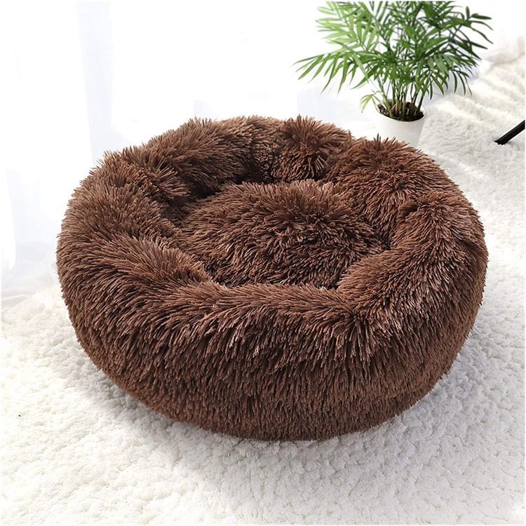 No. 5 - Geizire Cat Beds for Indoor Cats, Dog Beds for Small Dogs, Washable Donut Calming Round - 2