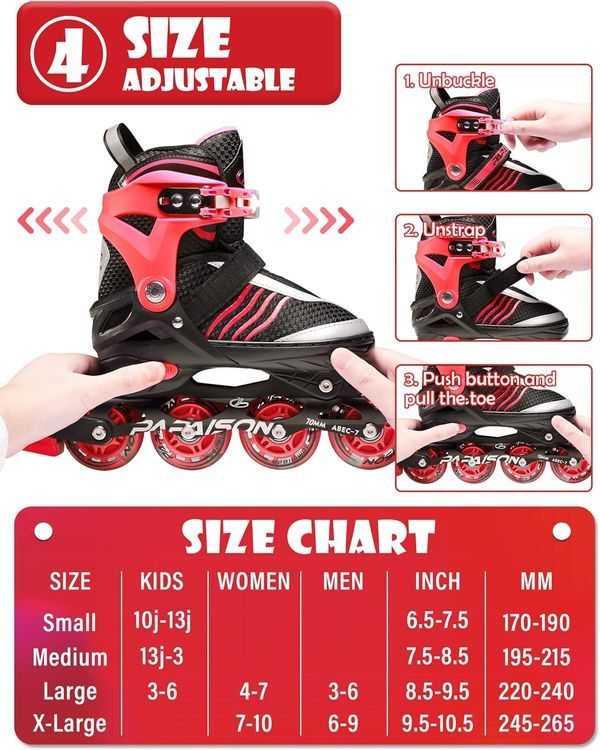 No. 10 - PAPAISON Adjustable Inline Skates - 2